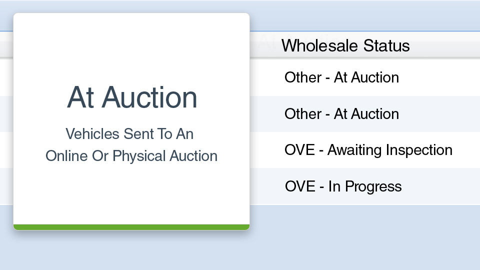 Track vehicles at auction