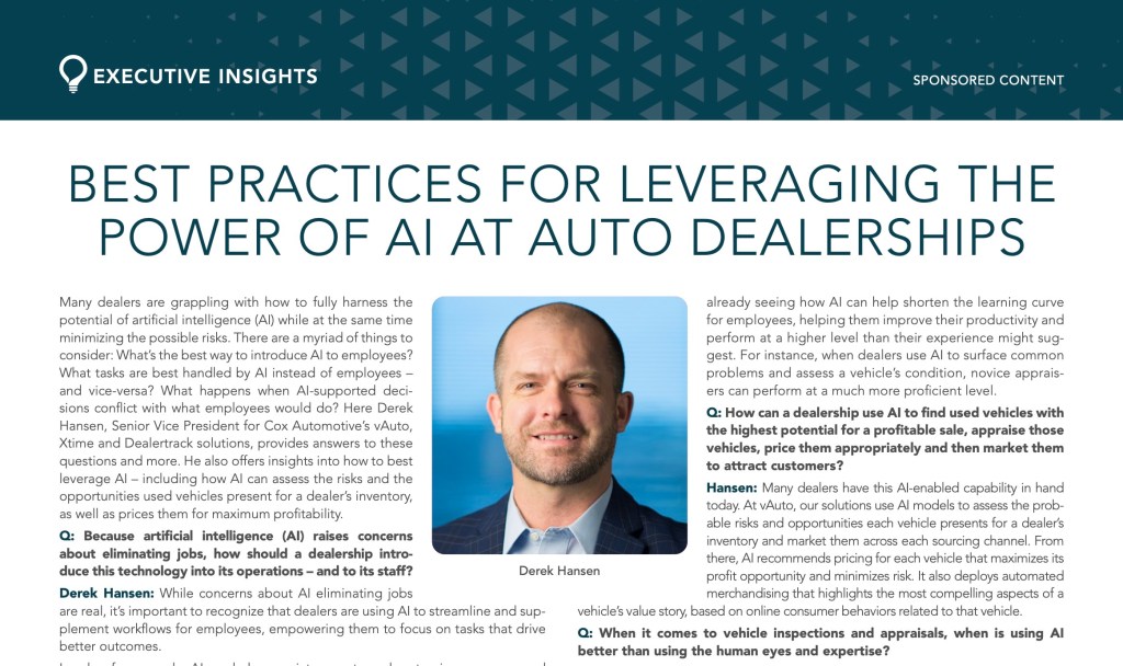 Best Practices for Leveraging the Power of AI at Auto Dealerships
